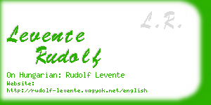 levente rudolf business card